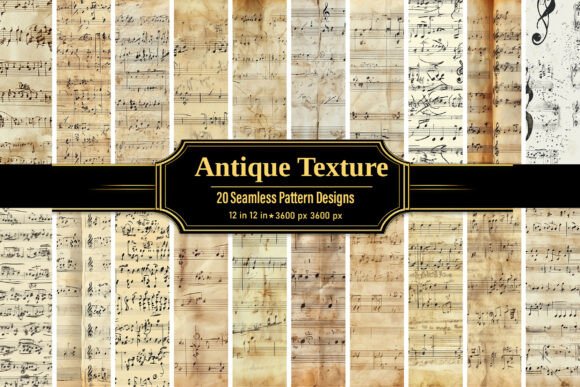 Antique Musical Notes Paper Textures