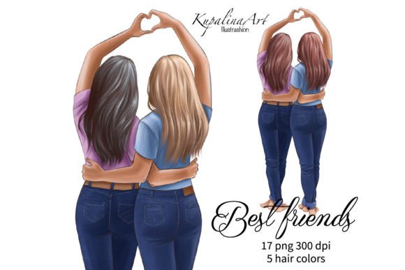 Best Friends Clipart Besties Png: A Creative Tool for Personalized Illustrations