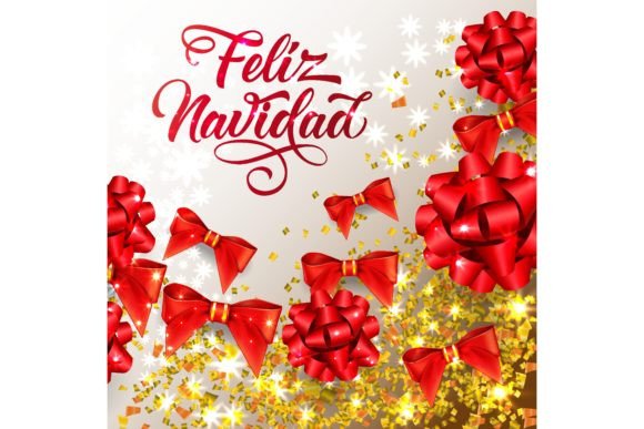 Feliz Navidad Lettering with Shining Con: A Modern Christmas Design Trend