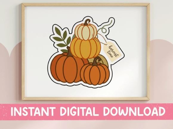 Harvest Time Pumpkin Stack Sticker: A Versatile Tool for Autumn Design and Craft Projects