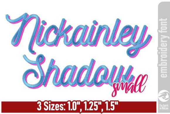 Nickainley Shadow Embroidery Font - S: A Versatile Script for Creative Projects