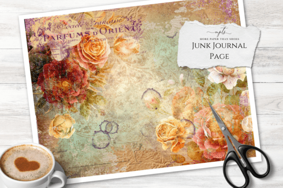 Patina Vintage Roses Junk Journal Page 1: A Timeless Addition to Your Creative Projects
