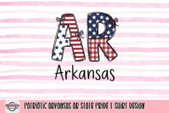 Patriotic Arkansas AR State Pride T-Shirt Design