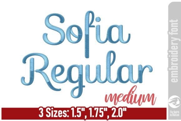 Sofia Regular Embroidery Font - Medium: A Playful Addition to Your Embroidery Projects