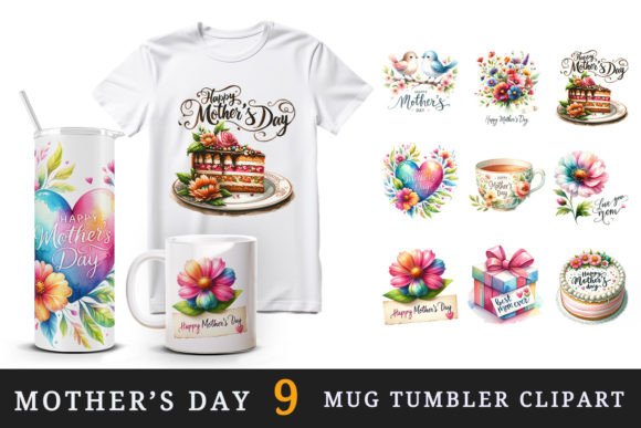 The Mother's Day Tumbler Mug Clipart Bundle: A Must-Have for Creative Professionals