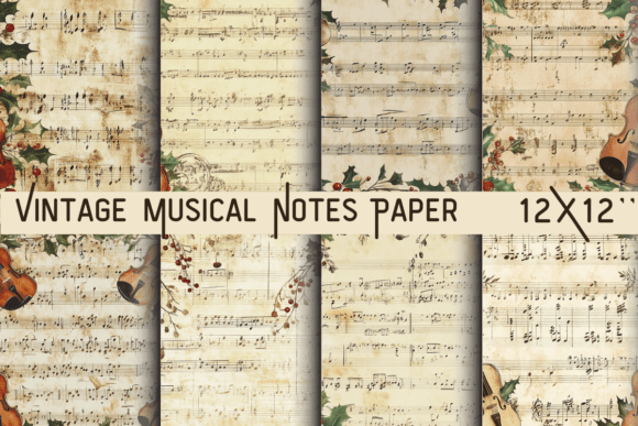 Vintage Musical Notes Paper