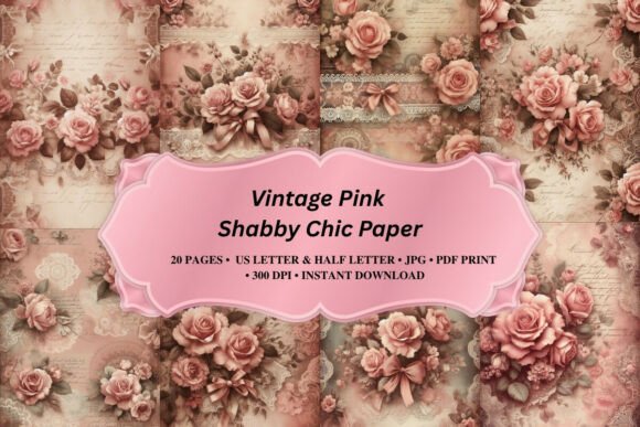 Vintage Pink Shabby Chic Paper: A Nostalgic Trend for Modern Creatives